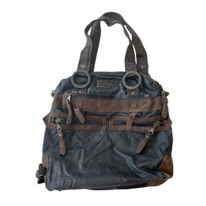 George Gina & Lucy Navy and Brown Shoulder Bag